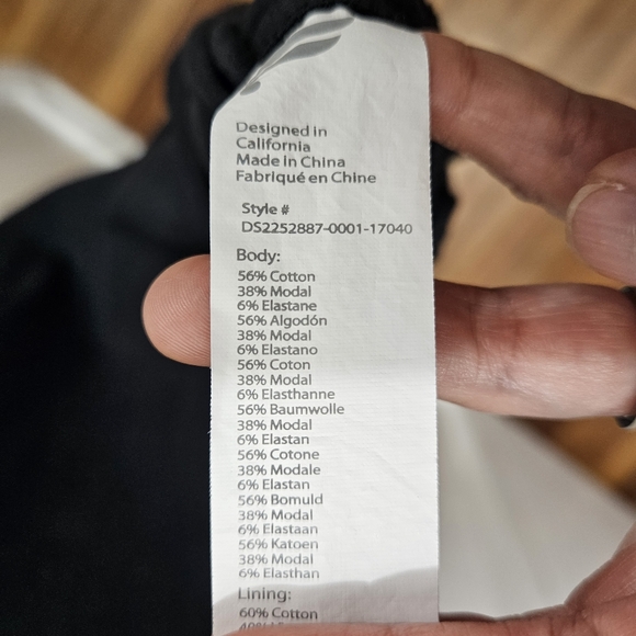 Fabletics Live-In Spaghetti Strap Dress Black with Side Tie Straps Size Med - Picture 16 of 16